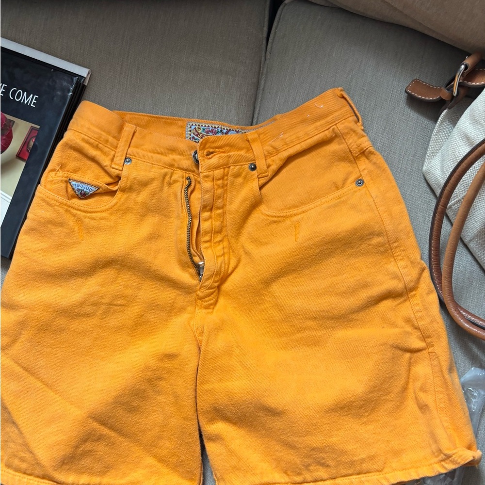 Jou Jou High Waist Orange Women's Shorts